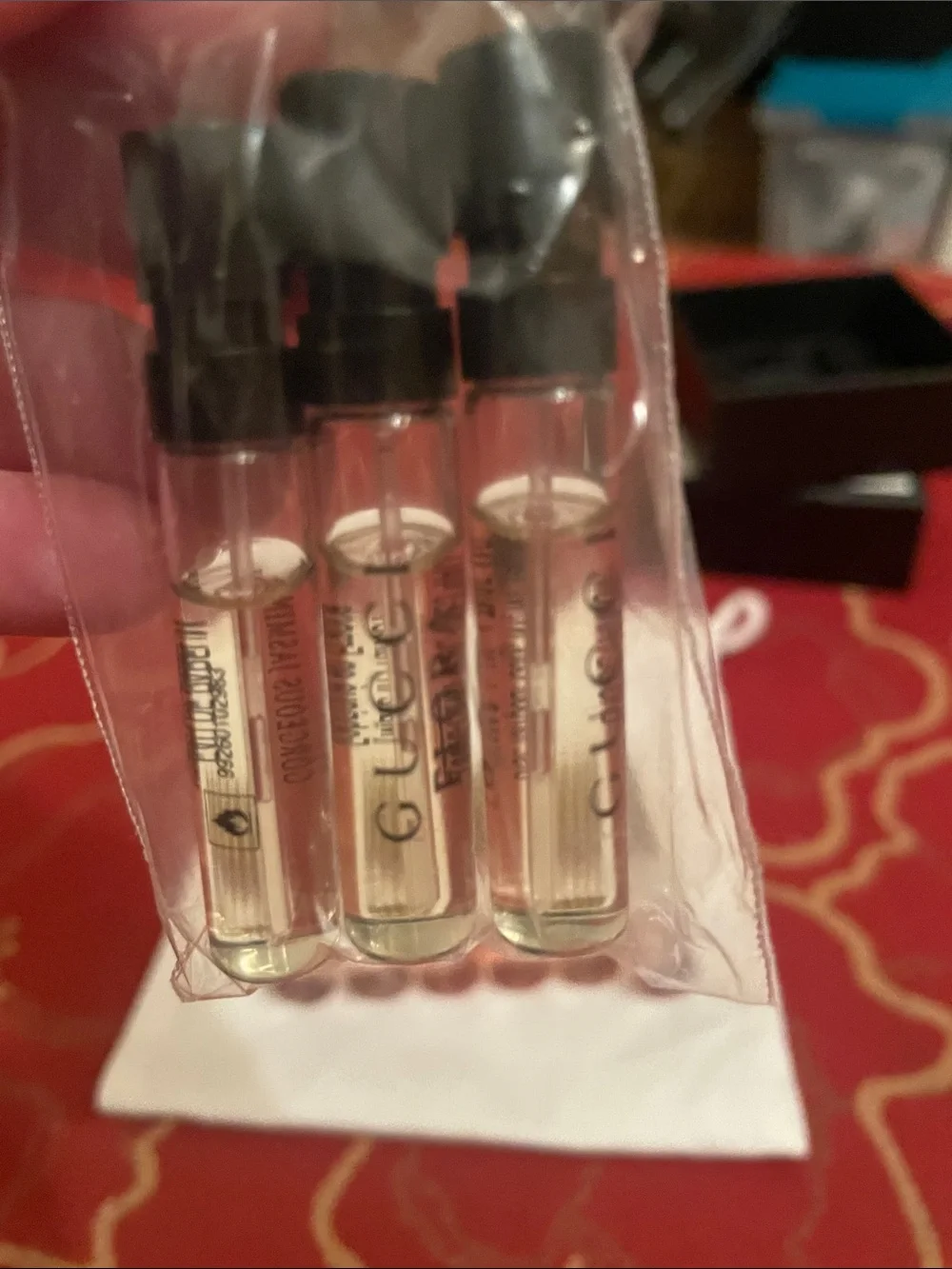Dior La Collection Privée Travel Spray Vial Set - Pink with Gold Caps and Gucci